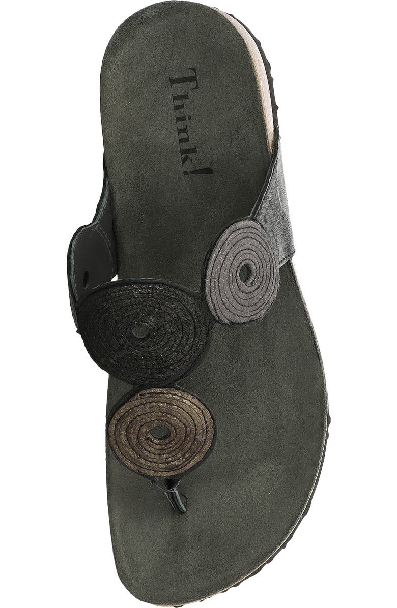 Think! Julia Circles Flip Flop, Alternate, color, Black