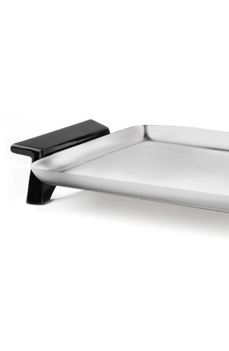 Nambé Circa Rectangular Footed Tray, Alternate, color, Silver