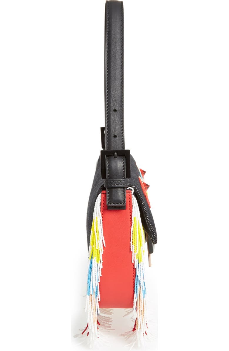 Fendi 'Bird' Beaded Baguette, Alternate, color,