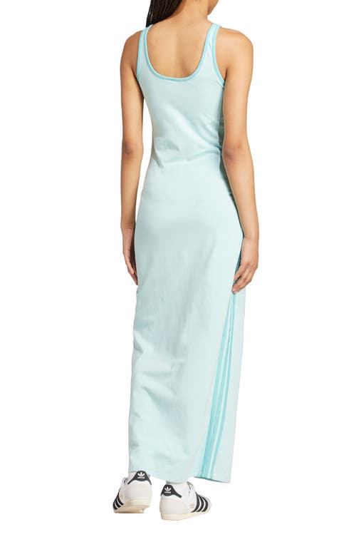 Adidas Originals Womens Adidas 3 Stripe Tank Dress In Semi Flash Aqua