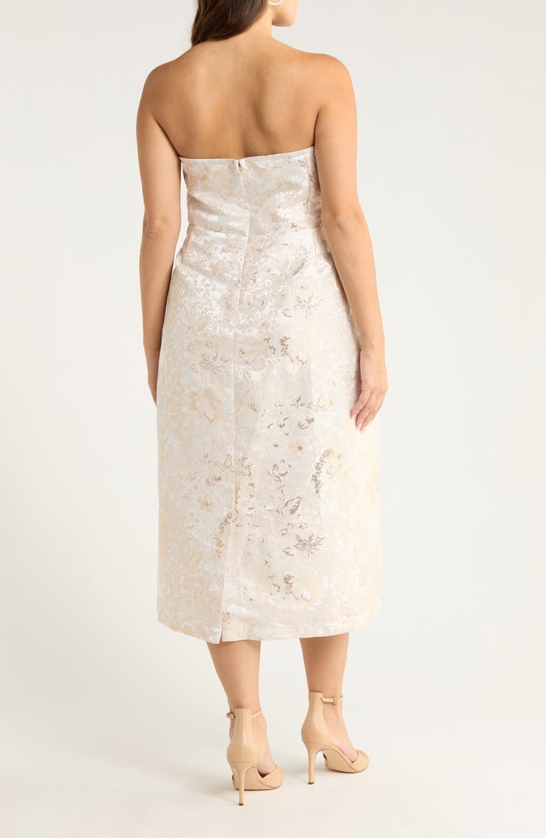 SUGARLIPS Lola Jacquard Strapless Dress, Alternate, color, Champagne