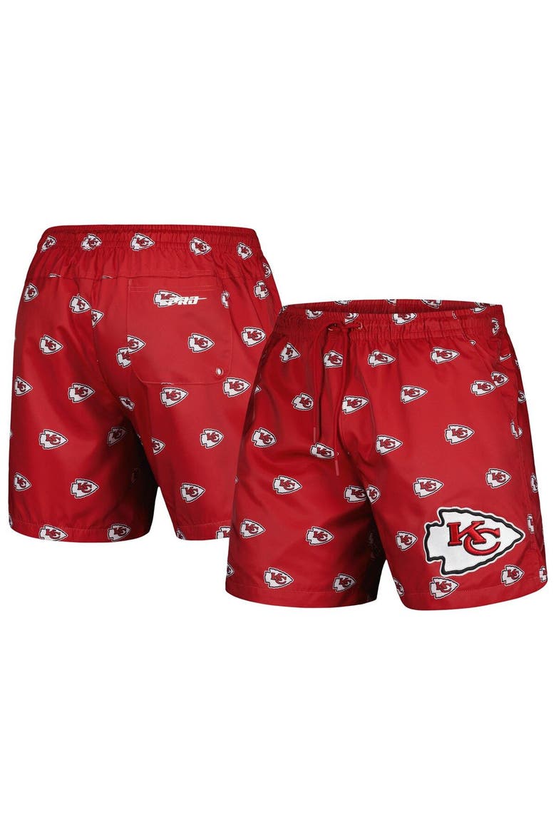 Men's Pro Standard  Red Kansas City Chiefs Allover Print Mini Logo Shorts, Main, color, Red