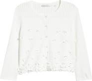 Elie Tahari Alana Floral Appliqué Cardigan