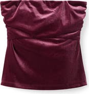 MANGO TEEN Velvet Tube Top