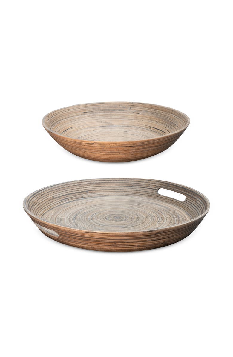 Lexa 2 Piece Serving Tray & Salad Bowl Set, Main, color, Black