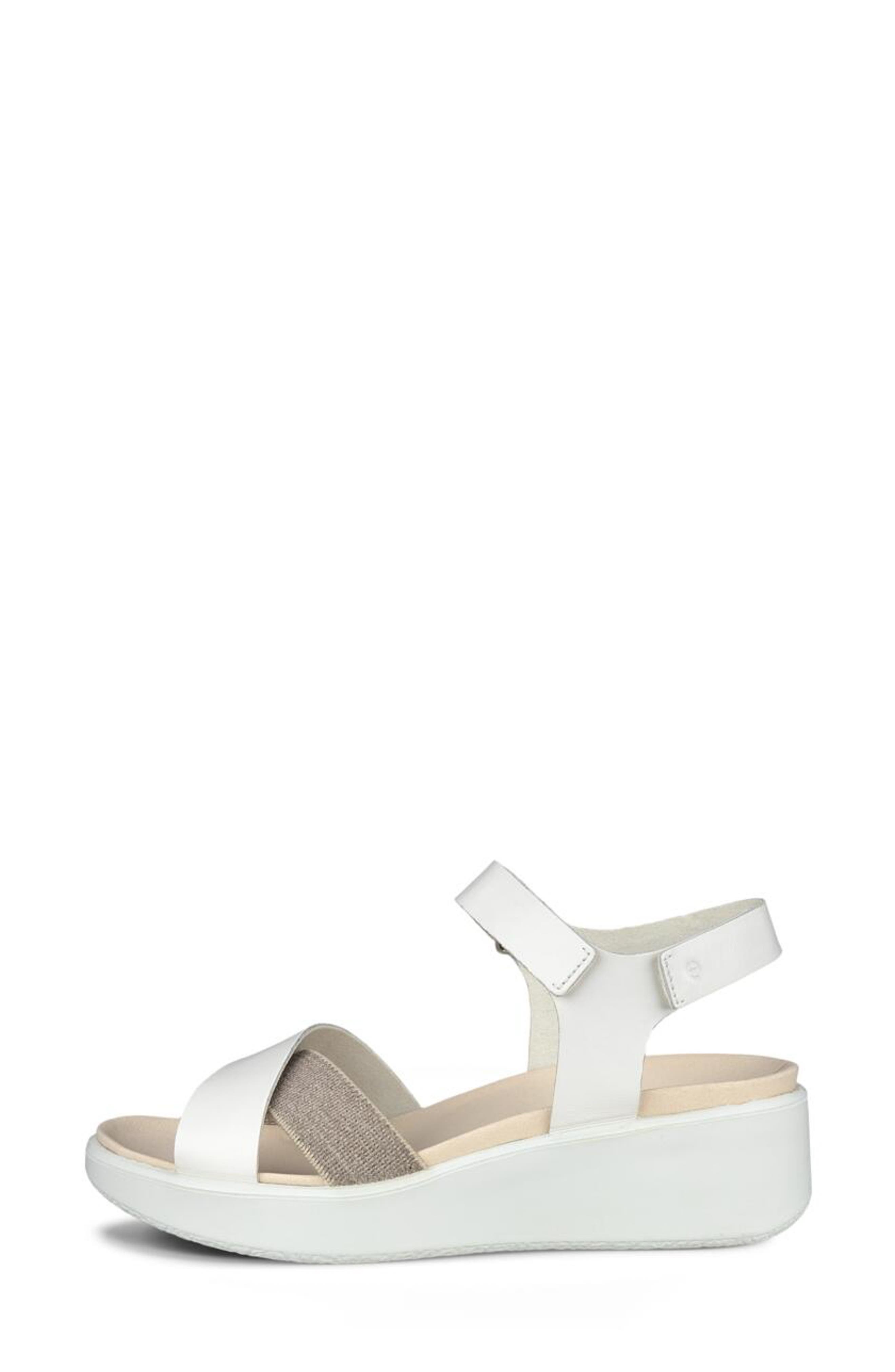 ECCO Flowt Water Resistant Wedge Sandal, Alternate, color, 