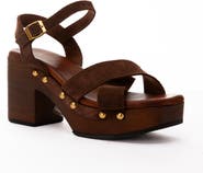 Grace Footwear Laurel Suede Ankle Strap Block Heel Sandal