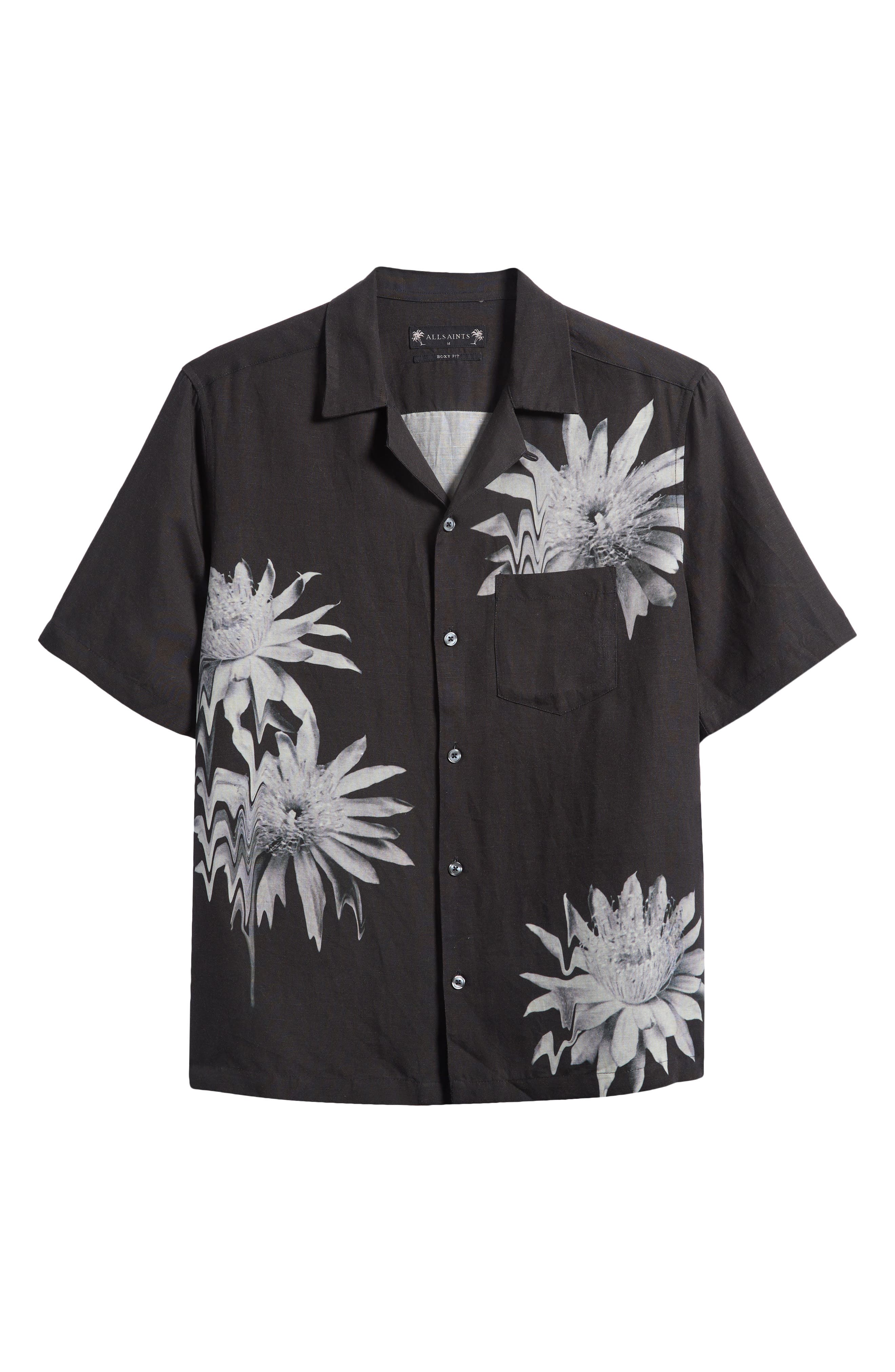 AllSaints Floraze Floral Graphic Button-Up Camp Shirt — фото 6