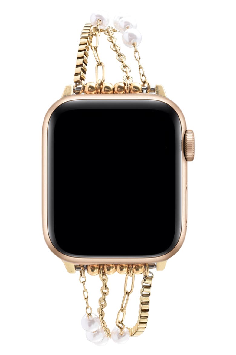 Cape Stainless Steel Apple Watch® Watchband, Alternate, color, GOLD