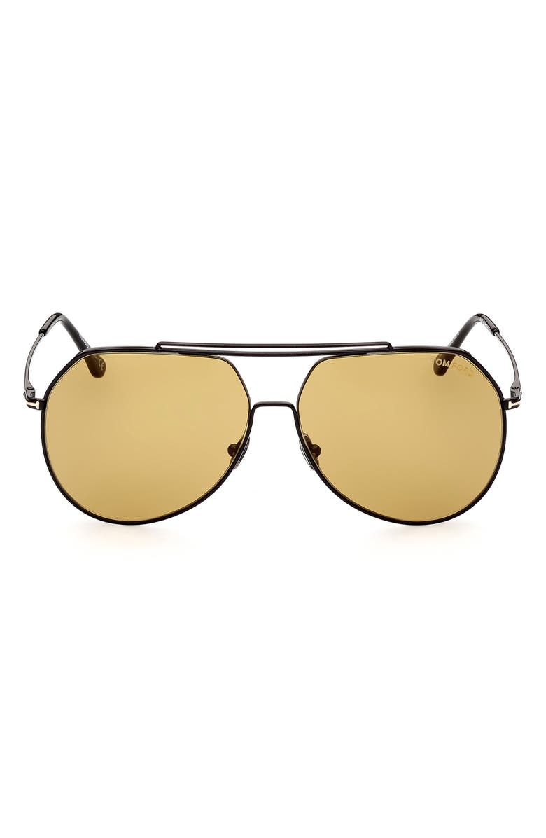 TOM FORD Liam 61mm Navigator Sunglasses, Main, color, 
