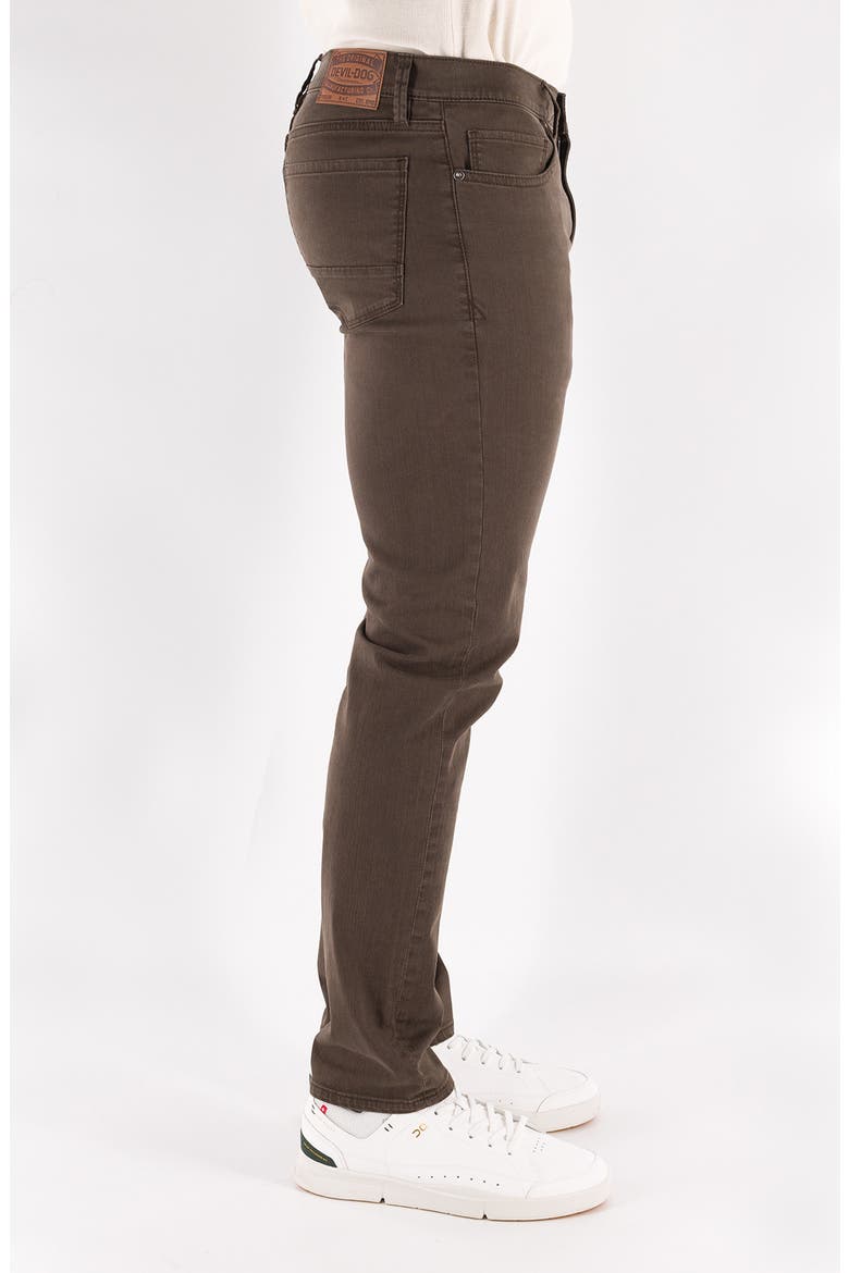 Slim Fit Jeans, Alternate, color, DK BROWN