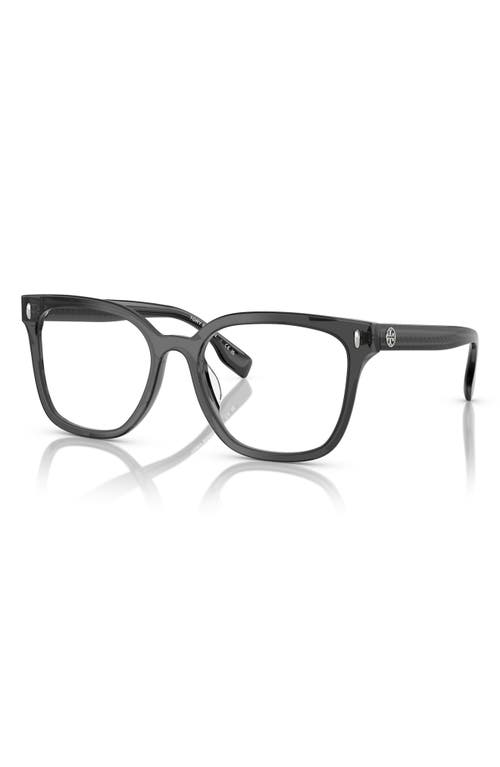 Tory Burch 55mm Square Optical Glasses In Shiny Black