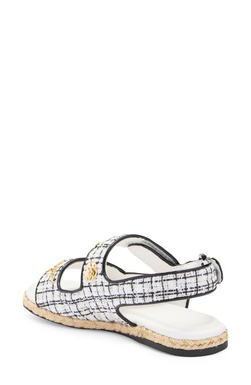 Karl Lagerfeld Paris Charlay Slingback Sandal In White/black