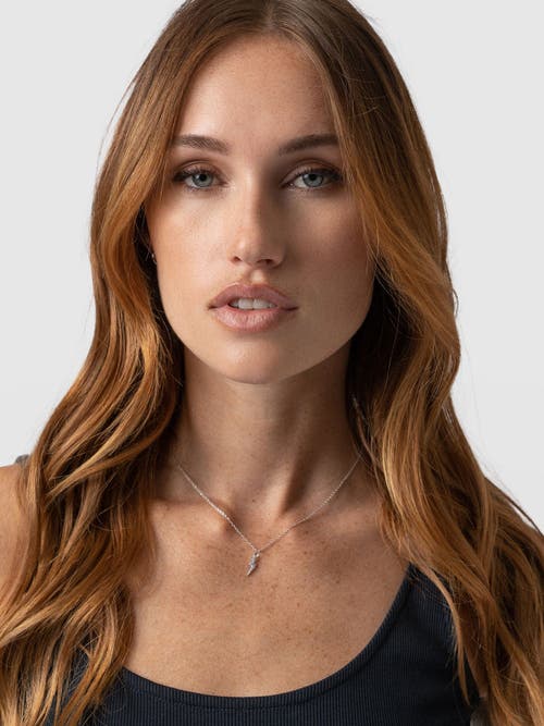 Saint + Sofia Astral Lightning Charm Necklace In Silver