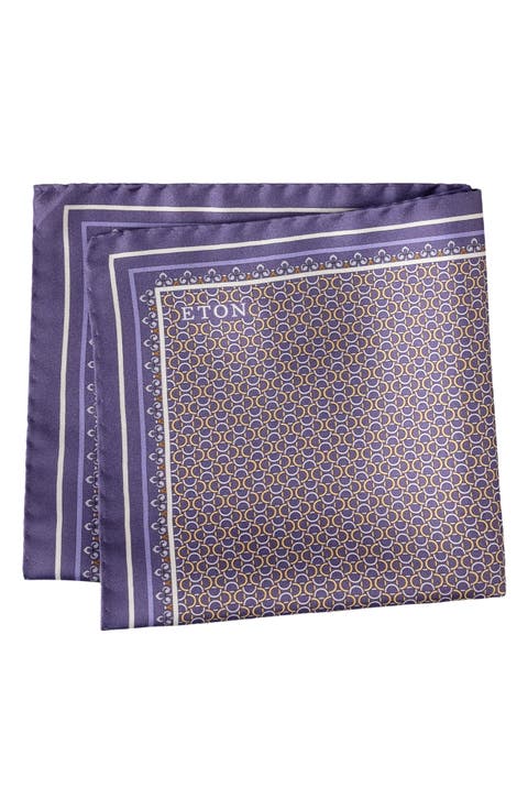 Geometric Silk Twill Pocket Square