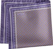 Eton Geometric Silk Twill Pocket Square