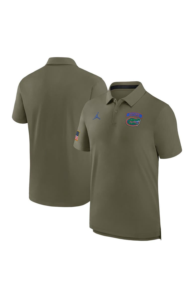 Jordan Brand Men's Jordan Brand Olive Florida Gators 2024 Military Appreciation Tour Performance Polo, Main, color, 