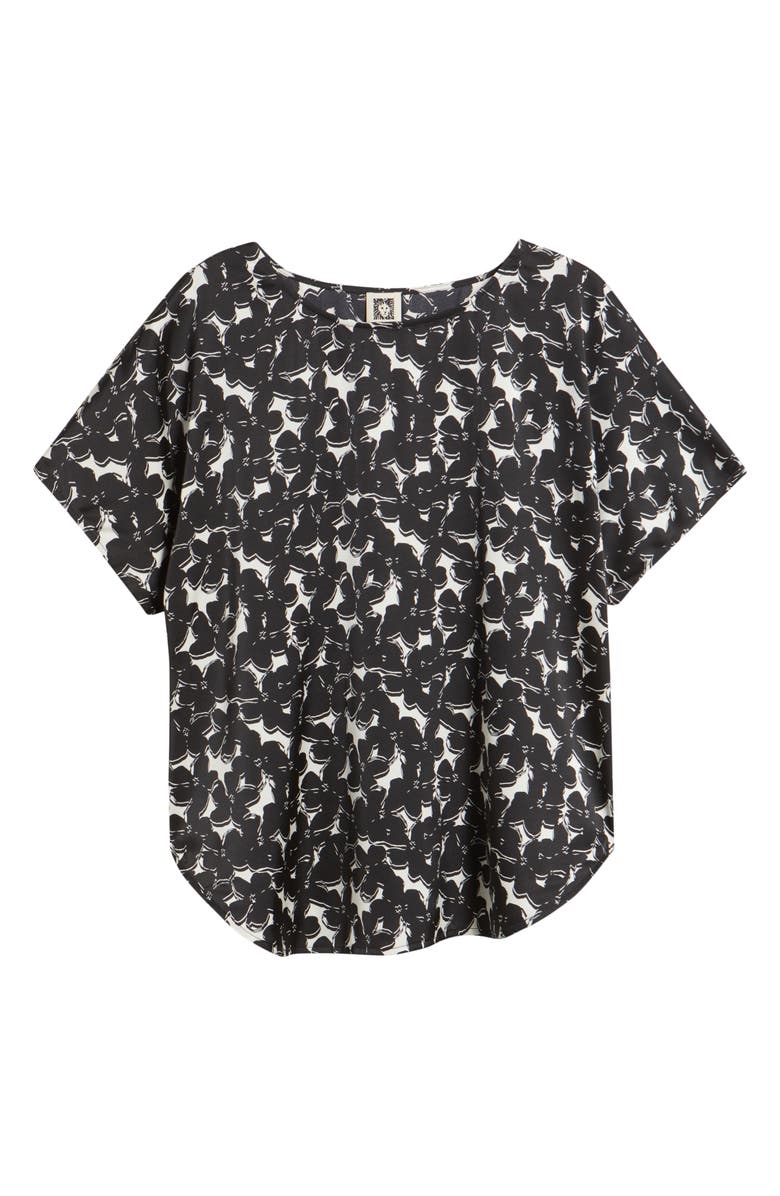 Anne Klein Print Top, Alternate, color, Anne Black/ White Dove