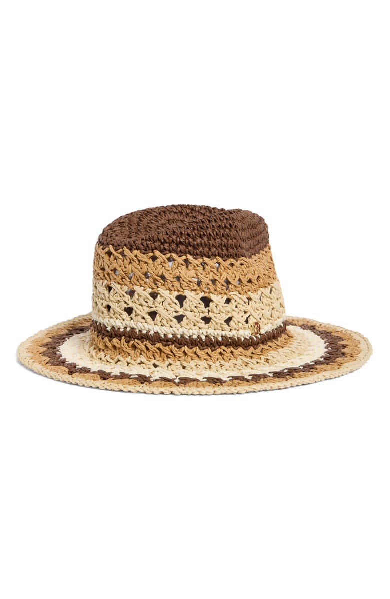 Vince Camuto Multicolor Panama Hat, Alternate, color, Neutral Multi
