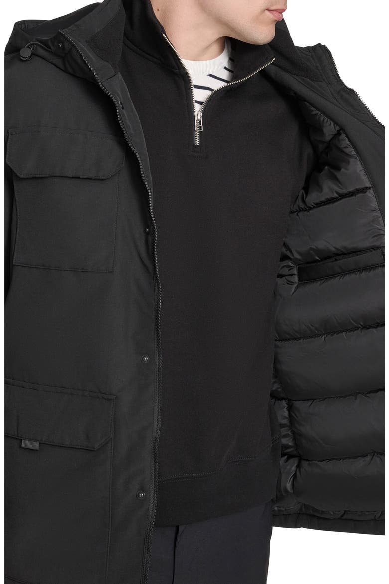 Oxford Water Resistant Parka, Alternate, color, BLACK