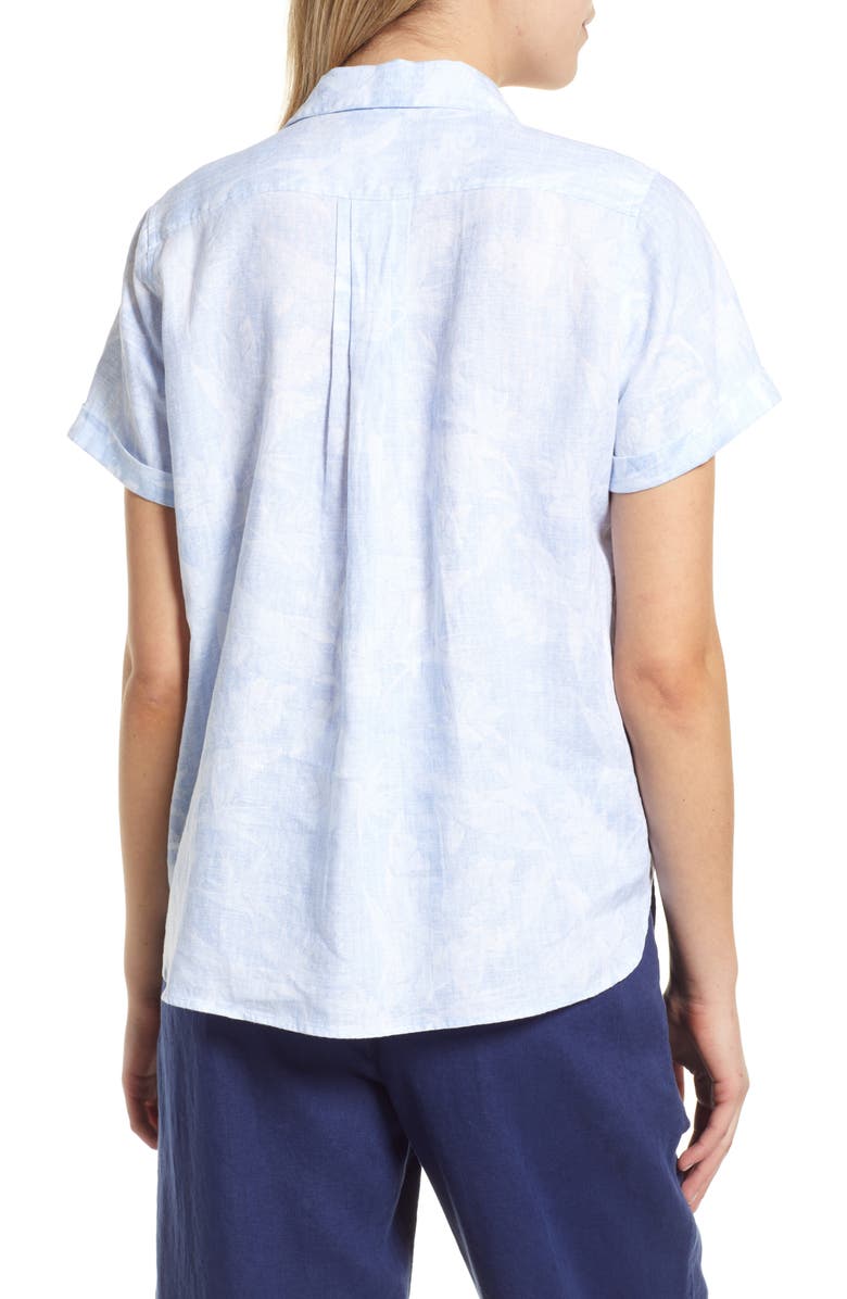 Tommy Bahama Legacy Leaves Linen Button-Up Shirt, Alternate, color, 