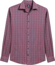 johnnie-O Kenney Check Stretch Button-Up Shirt