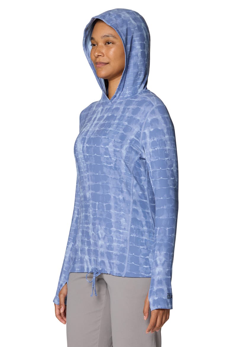 Crater Lake Long Sleeve UPF 50+ Hooded T-Shirt, Alternate, color, BEST COAST BLUE PRISMATIC