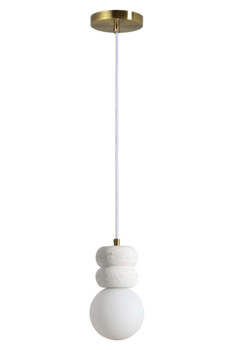 Candra Ceiling Light Fixture, Alternate, color, OFF WHITE/ SPECKLES/ ANT BRASS