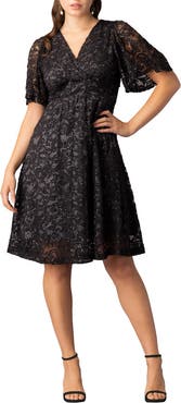 Kiyonna Starry Sequin Lace Cocktail Dress
