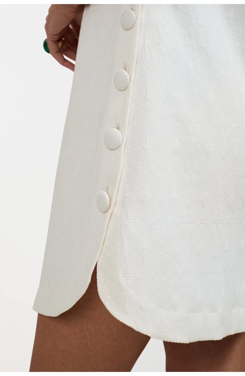 Trina Turk Atina Button Side Mini Dress, Alternate, color, Whitewash