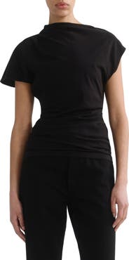 AGOLDE Beckly Asymmetrical Organic Cotton T-Shirt