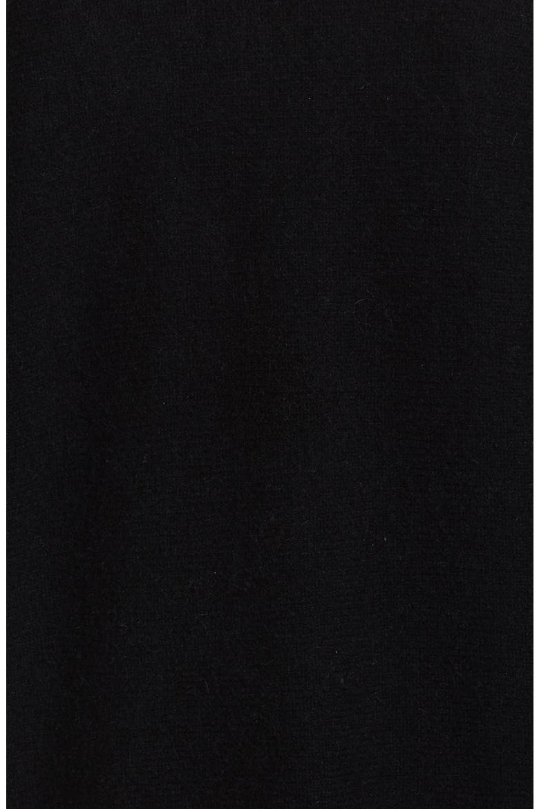 Three-Quarter Sleeve Cashmere Cardigan, Alternate, color, BLACK