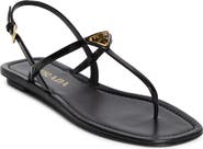 Prada Triangle Logo Sandal