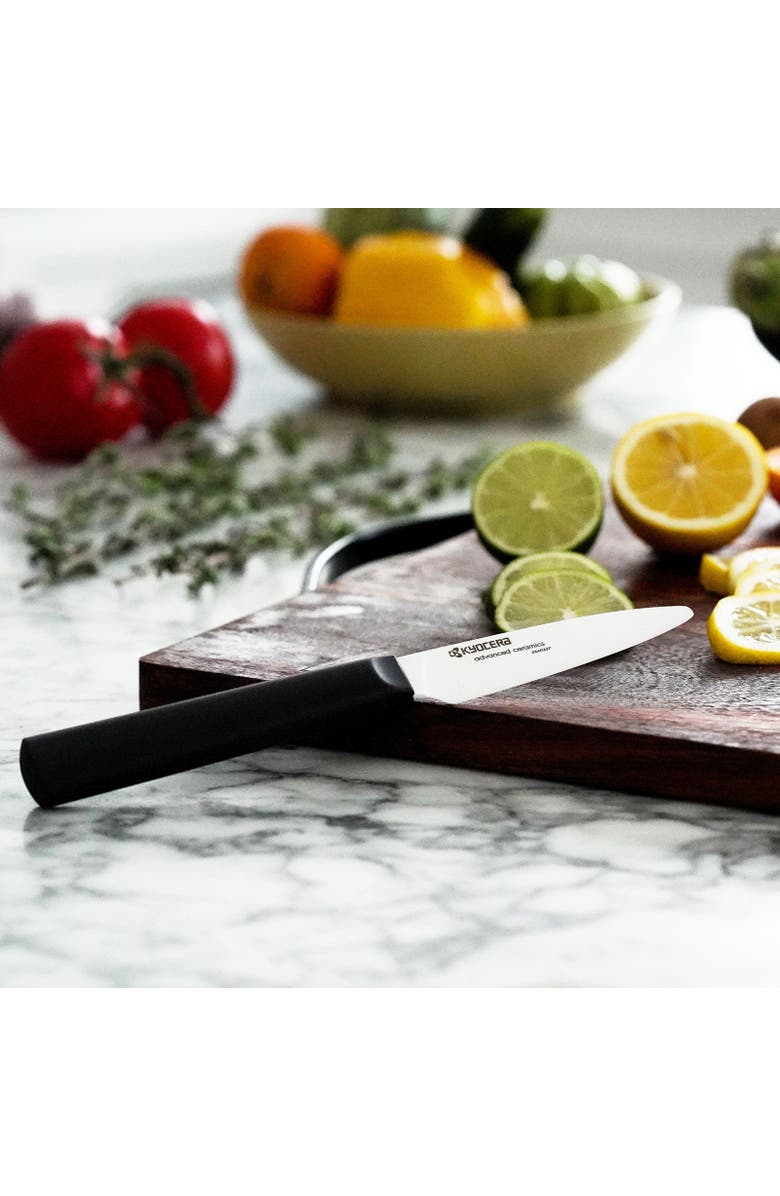 Kyocera INNOVATIONwhite<sup>®</sup> 3-Inch Ceramic Paring Knife, White Blade, Alternate, color, Black