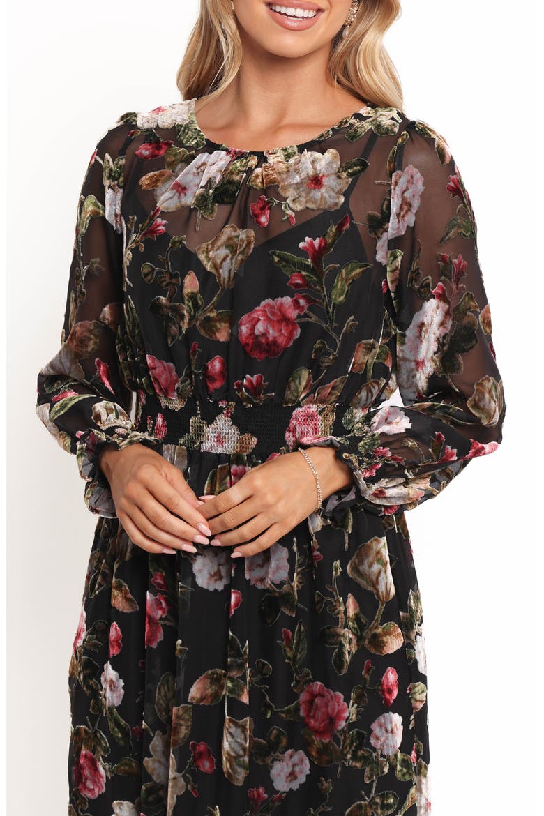 Tracy Long Sleeve Dress, Alternate, color, BLACK MULTI