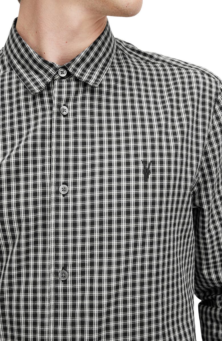 AllSaints Neo Check Button-Up Shirt, Alternate, color, 