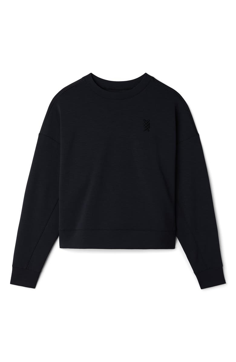 Rhone DreamGlow Crewneck Sweatshirt, Alternate, color, Pure Black Heather