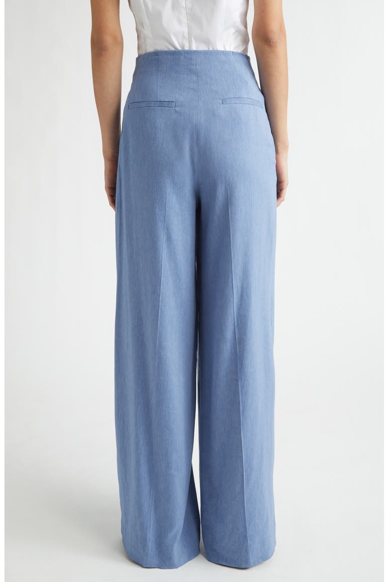 High Waist Wide Leg Pants, Alternate, color, BLUEBELL