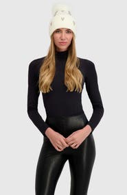 Lyla Grant Knit Hat With Fur-Free Fox (Faux Fur) Pompom