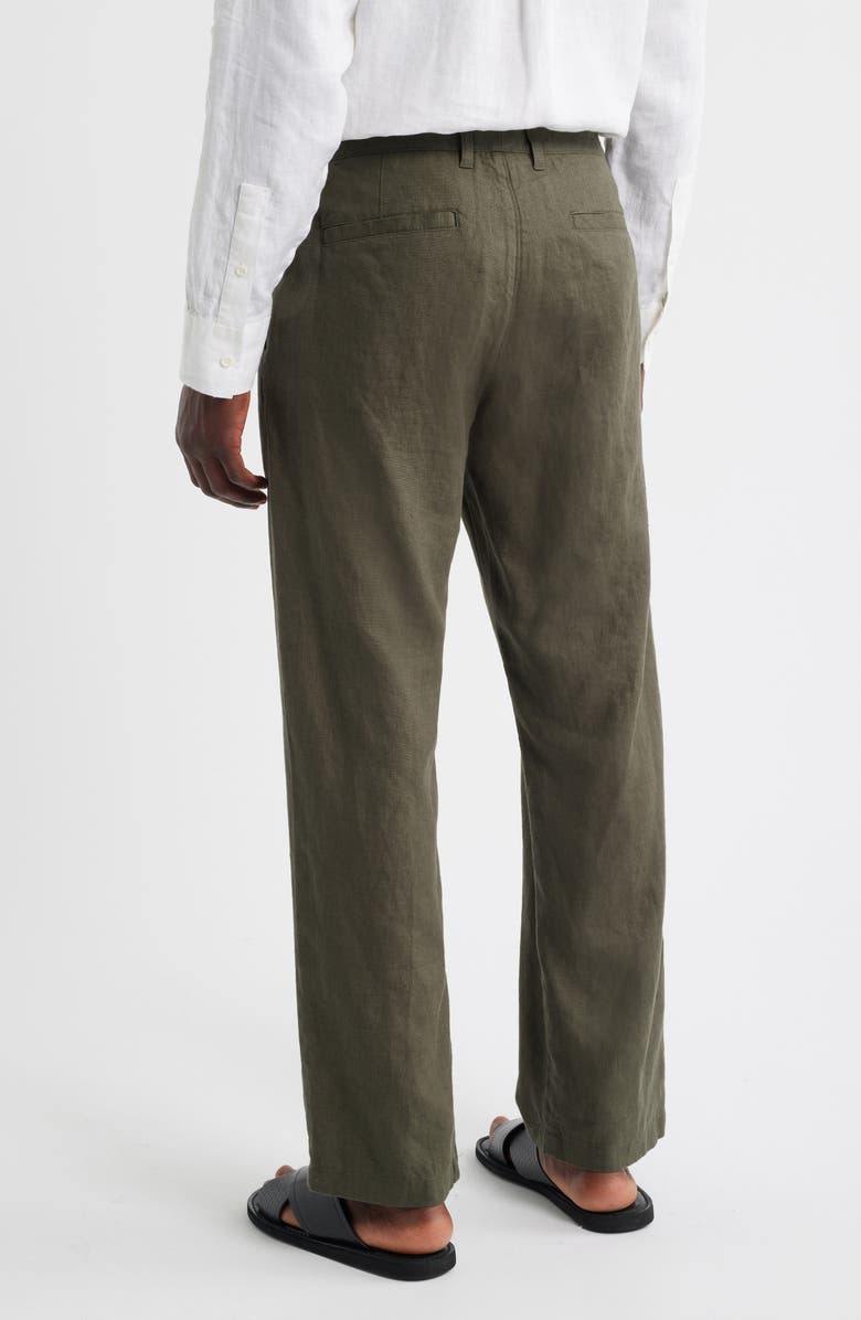 NN07 1454 Aden Flat Front Linen Chinos, Alternate, color, Croc Green