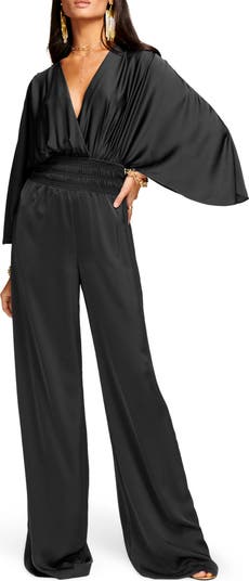 Ramy Brook Cheri Long Sleeve Satin Jumpsuit | Nordstromrack
