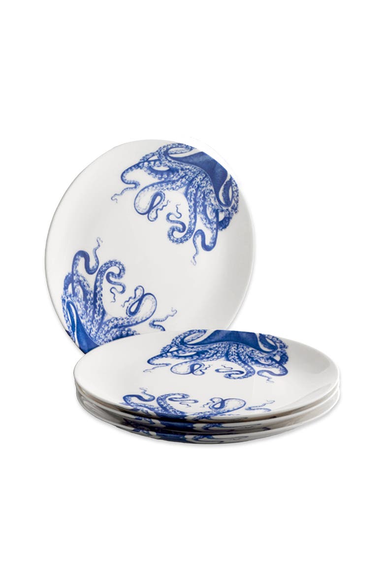 Lucy Coupe Dinner Plate - Porcelain - Set 4, Alternate, color, BLUE