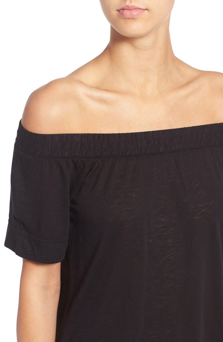 Splendid Slub Knit Off the Shoulder Top, Alternate, color, 