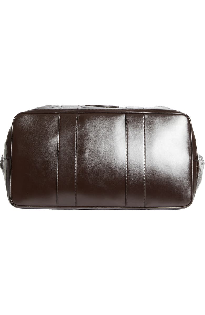 TOM FORD Croc Embossed Leather Travel Bag, Alternate, color, Dark Wood