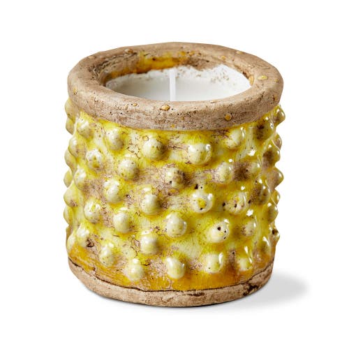 Tag Hobnail Citronella Candle Yellow Jar For Spring And Summer In Yellow