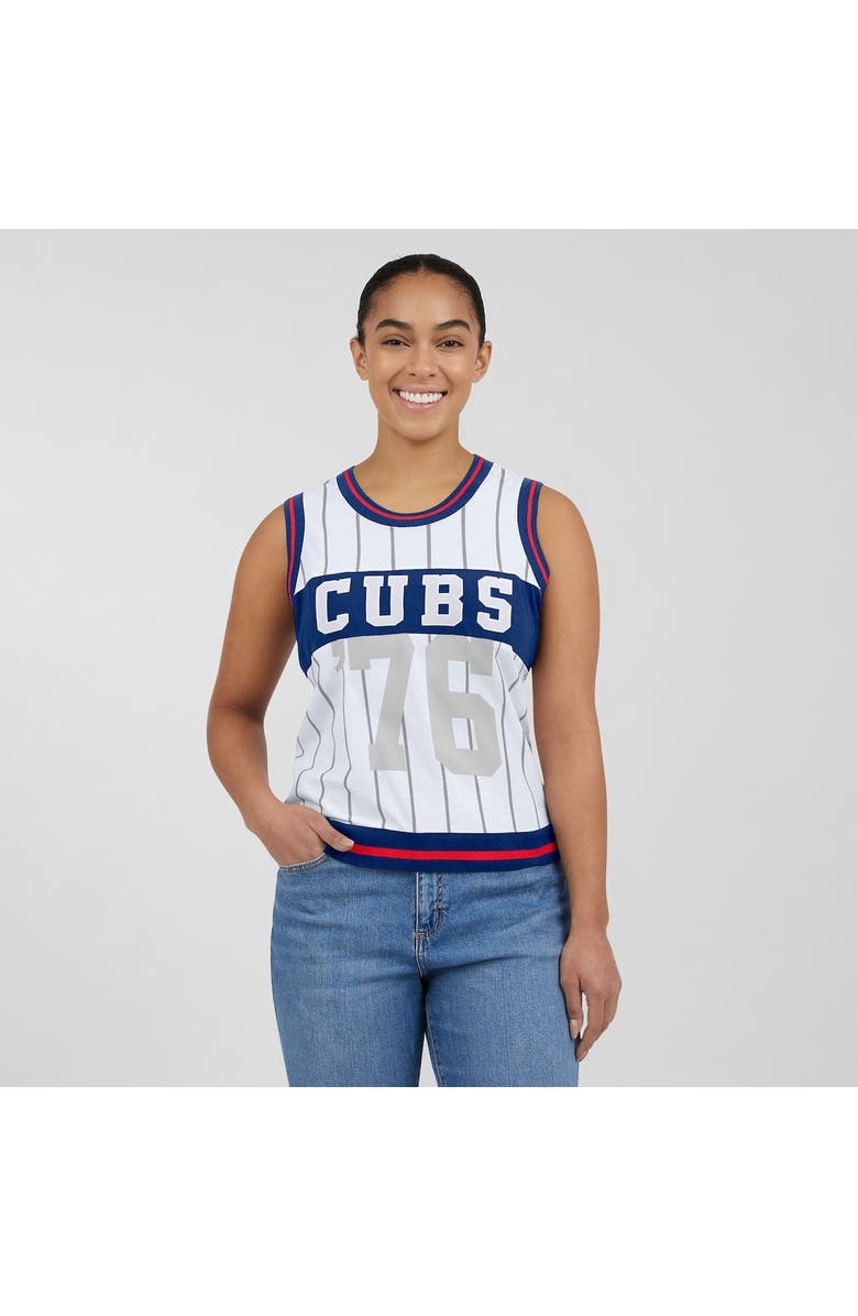 WEAR by Erin Andrews Women's WEAR by Erin Andrews  White Chicago Cubs Sporty Tank Top, Alternate, color, 
