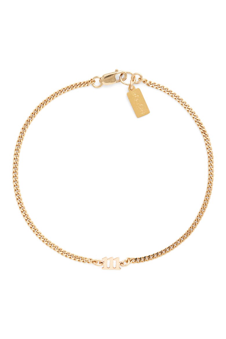 Angel Numbers Bracelet, Main, color, GOLD / 111