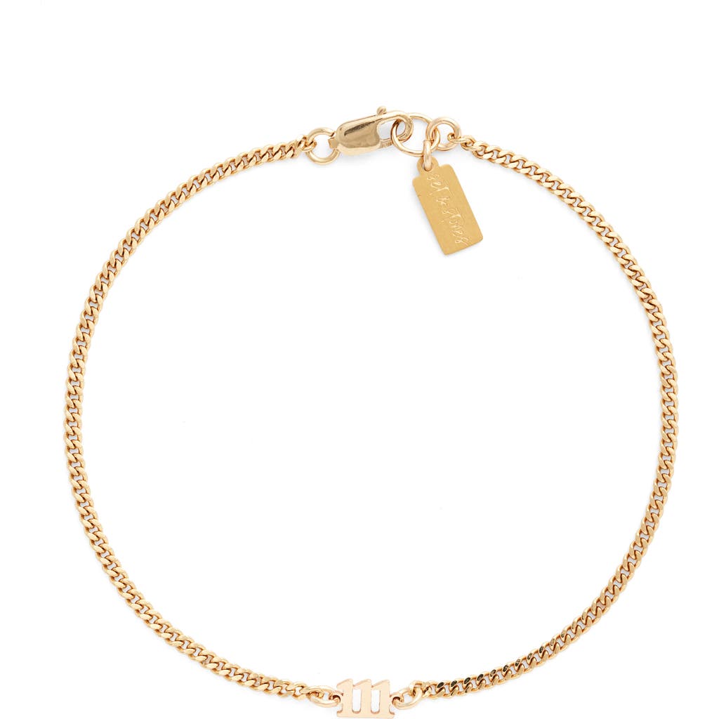 Set & Stones Angel Numbers Bracelet In Gold