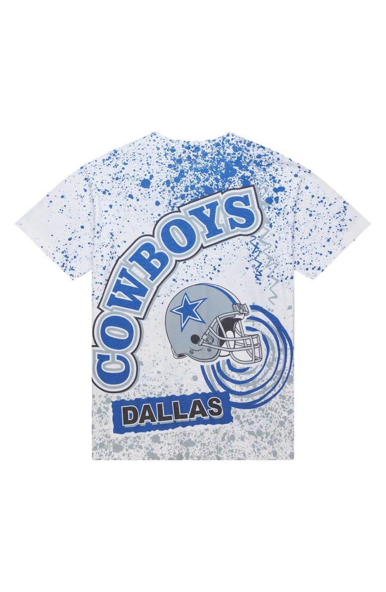 Mitchell & Ness Men's Mitchell & Ness White Dallas Cowboys Team Burst Sublimated T-Shirt, Alternate, color, White
