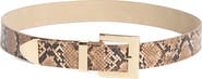 Steve Madden Snakeskin Print Faux Leather Belt